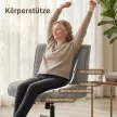 Forgószék, bársony kárpitozású pihenőszék magasságállítással nappaliba, irodába, szürke