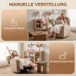 Dönthető fotel, 360°-ban forgatható, felhőszerű bársonyhuzattal, széles ülőfelülettel, nappaliba, khaki