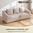 3 személyes kanapé, zsenília felhőkanapé keret nélkül, vastag rugós kárpitozás, extra széles ülőfelület, 3 párna, bézs