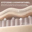 3 személyes kanapé, kerek és keret nélküli, tágas ülőrésszel, vastagon párnázott, összeszerelést nem igényel, krémfehér