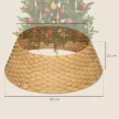 Karácsonyfa szoknya, Ø 68cm, műanyag karácsonyfa gallér, karácsonyfa állványokhoz, karácsonyfa állvány takaró otthonra, partira, dekorációra, natúr fa