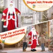  Weihnachtsmann 1,15 m stehende Weihnachtsmann mit Geschenk- und Weihnachtsglock Indoor, Rot