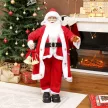  Weihnachtsmann 1,15 m stehende Weihnachtsmann mit Geschenk- und Weihnachtsglock Indoor, Rot