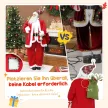  Weihnachtsmann 1,6 m stehende Weihnachtsmann mit Geschenk- und Weihnachtsglocken Soundfunktion