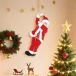  Weihnachtsmann 60 cm Singend und Kletternd Weihnachtsmann mit Geschenk Seil Soundfunktion Indoor, Rot