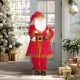  Weihnachtsmann 120 cm Nikolaus Figur mit Beweglichem Kopf und Armen, Glocke und Sack, Geräusch- und Berührungssensor