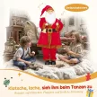  Weihnachtsmann 120 cm Nikolaus Figur mit Beweglichem Kopf und Armen, Glocke und Sack, Geräusch- und Berührungssensor