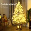 Műfenyő, hófödte hatású, 100 LED, 8 üzemmód, műanyag