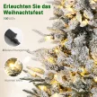 Műfenyő, hófödte hatású, 100 LED, 8 üzemmód, műanyag