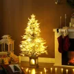 Műfenyő, hófödte hatású, 100 LED, 8 üzemmód, műanyag