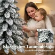 Műfenyő, 90 cm (3 láb), karcsú ceruza alakú fa 107 ágvéggel, juta talp, fehér