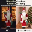  120 cm singender & tanzender Weihnachtsmann, stehende animierte Weihnachtsfigur mit Strumpf, Sack, per Sound/Berührung aktiviert