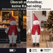 Singender Skifahrer-Weihnachtsmann, 65 cm, animierte Weihnachtsfigur mit Skiern, Stöcken und Sound-/Berührungsaktivierung