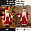  Singender Ski-Weihnachtsmann, 66 cm, animierte stehende Weihnachtsfigur mit Skiern, Geschenkesack und Geräusch-/Berührungsaktivierung