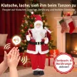  Singender Weihnachtsmann, 120 cm, lebensgroß, animiert, mit drehbarem Kopf und beweglichen Armen