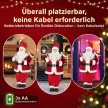  Singender Weihnachtsmann, 120 cm, lebensgroß, animiert, mit drehbarem Kopf und beweglichen Armen