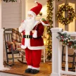  Singender Weihnachtsmann, 120 cm, lebensgroß, animiert, mit drehbarem Kopf und beweglichen Armen