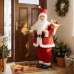  Singender Weihnachtsmann, 120 cm, lebensgroß, animiert, mit drehbarem Kopf und beweglichen Armen