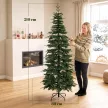 Műfenyő 210 cm, lucfenyő csuklós ágakkal, 800 ágvéggel, összecsukható acél talppal, zöld