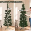 Műfenyő 210 cm, lucfenyő csuklós ágakkal, 800 ágvéggel, összecsukható acél talppal, zöld