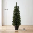 2 db műfenyő szett, 120 cm, bejárati fenyő 170 ágvéggel, kaspótalppal, zöld