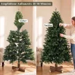 Műfenyő, 180 cm, 2419 PE és PVC ágvégekkel, összecsukható rendszerrel, zöld