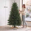 Műfenyő 180 cm, Fraser fenyő fa állvánnyal, 988 valósághű ágvég otthonra és irodába, zöld