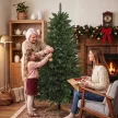 Műfenyő 180 cm, Fraser fenyő fa állvánnyal, 988 valósághű ágvég otthonra és irodába, zöld