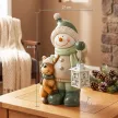 43 cm-es hóember figura MGO-ból, LED lámpával és időzítővel, bejárathoz és ajtóhoz
