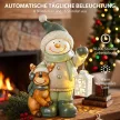 43 cm-es hóember figura MGO-ból, LED lámpával és időzítővel, bejárathoz és ajtóhoz