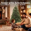 Künstlicher Weihnachtsbaum 150 cm, Edeltanne, voll mit Klappästen, 525 Spitzen, faltbarer Holzständer, Grün