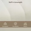 Modern hálószobai pad, kárpitozott pad fa vázzal, teherbírás akár 220 kg, lábtartó, krémfehér