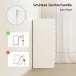 Fiókos szekrény 5 fiókkal, ruháknak és edényeknek, farostlemez, fehér