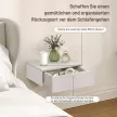 2 db-os éjjeliszekrény szett, falra szerelhető kivitel, fiókkal, hálószobába, farostlemez, fehér