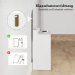 Fésülködőasztal tükörrel, kompakt fésülködőasztal 3 fiókkal, fehér
