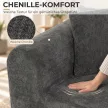  Modulares Eck-Schlafsofa, wandelbar, Soft-Design ohne harte Kanten, 76 cm Sitztiefe, hochdichter Schaum, dunkelgrau