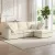  Modulares Ecksofa mit wendbarer Ottomane, wolkenweiches Chenille-Sofa in L-Form, breite Sitzfläche, cremeweiß
