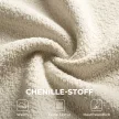  Modulares Ecksofa mit wendbarer Ottomane, wolkenweiches Chenille-Sofa in L-Form, breite Sitzfläche, cremeweiß