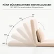  Faltbares Schlafsofa 3-in-1 Umwandelbarer Schlafsessel mit Kissen 5-fach verstellbar Rückenstütze, Sherpa-Optik
