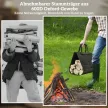  Feuerholzgestell, kompakt, bis 50 kg Holz, abnehmbarer Tragebeutel, 49x34x44 cm, Schwarz