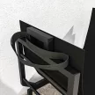  Kaminholzregal für innen 53 x 33 x 43 cm Brennholzregal mit Tragetasche Metall Schwarz