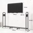  Kaminholzregal Metall 199 x 30 x 121 cm Brennholzregal 0,6m³ mit wasserdichter Abdeckung bis 300kg