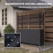 Tűzifatartó 106 x 25 x 113 cm, tűzifatartó 600D Oxford huzattal, acélváz, 250 kg-ig, fekete