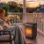  Gas Heizstrahler Outdoor 1,5-4,2 kW Terrassenheizer mit Rollen 3 Leistungsstufen 50 cm Schlauch Druckregler