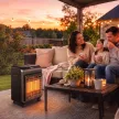  Gas Heizstrahler Outdoor 1,5-4,2 kW Terrassenheizer mit Rollen 3 Leistungsstufen 50 cm Schlauch Druckregler