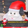 Felfújható karácsonyfadísz, kültéri karácsonyfadísz, fúvóval együtt, 1,2 m, piros + fehér
