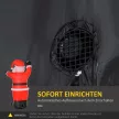 Felfújható karácsonyfadísz, 2,4 m-es Mikulás LED világítással, cukorpálcával