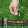 Felfújható karácsonyfadísz, 2,4 m-es Mikulás LED világítással, cukorpálcával