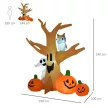 Halloween Felfújható Szellem Légfigura Világító Dekoráció 120/240 cm (Felfújható Kísértetfa)
