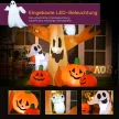 Halloween Felfújható Szellem Légfigura Világító Dekoráció 120/240 cm (Felfújható Kísértetfa)